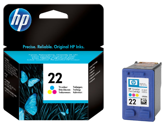 HP - inktcartridge 22, 165 pagina's, OEM C9352AE, 3 kleuren