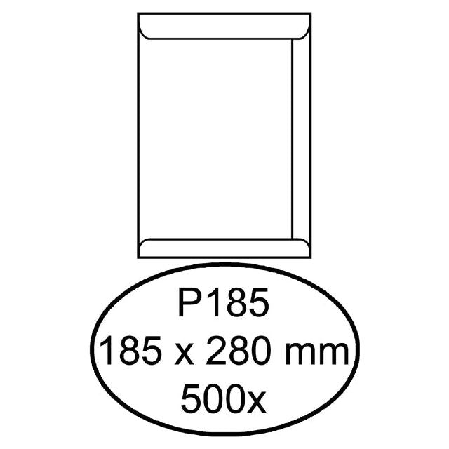 Quantore - Enveloppe acte P185 185x280mm blanc 500 pièces