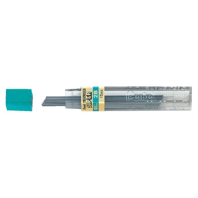 Pentel - Potloodstift pentel 2b 0.7mm 12st zwart | 12 stuks