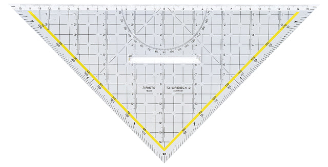 Aristo - Geodriehoek 1648/2 325 mm avec une poignée transparente