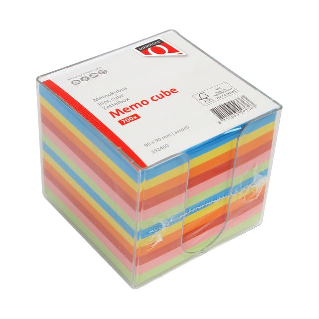 Quantor - Memokubus 90x90mm transparentes Assorti