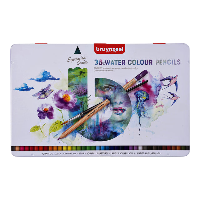 Bruynzeel - crayons de couleur Aquarel Sion Can of 36 Pieces Assorti