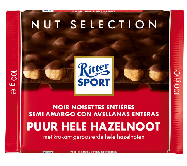 Ritter Sport - puur hele hazelnoot tablet 100gr