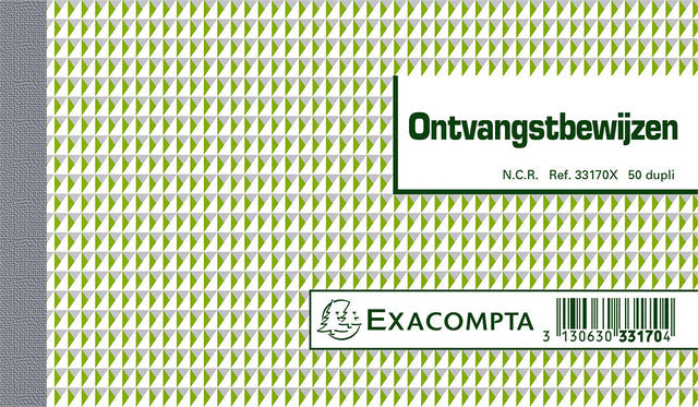 Exacompta - Quittungen, ft 10,5 x 18 cm, niederländische Sprecher, Dupli (50 x 2 Blätter)