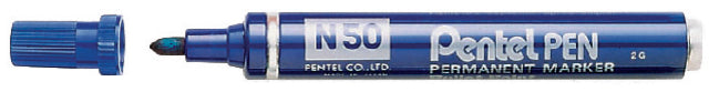 Pentel - Viltstift pentel n50 rond 1.5-3mm blauw | 12 stuks