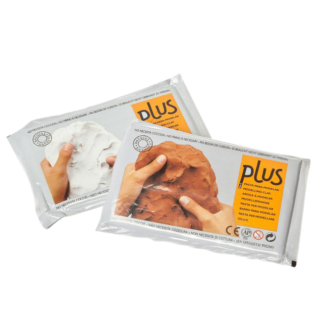 Plus Klei - Klei plus 500gr wit | 12 stuks