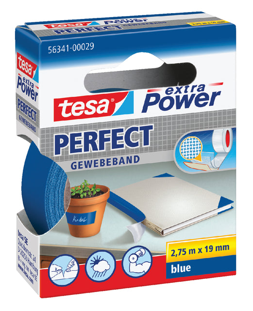 Tesa - Textiele perfect 2.75mx19mm blauw