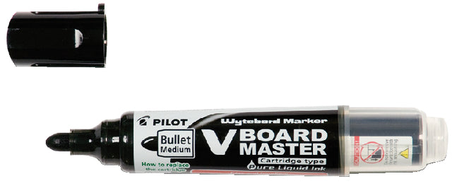 Pilot - V-Board Master whiteboardmarker, ronde punt, 2,3 mm, zwart