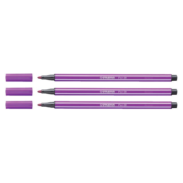 STABILO - Viltstift pen 68/58 lila | 10 stuks