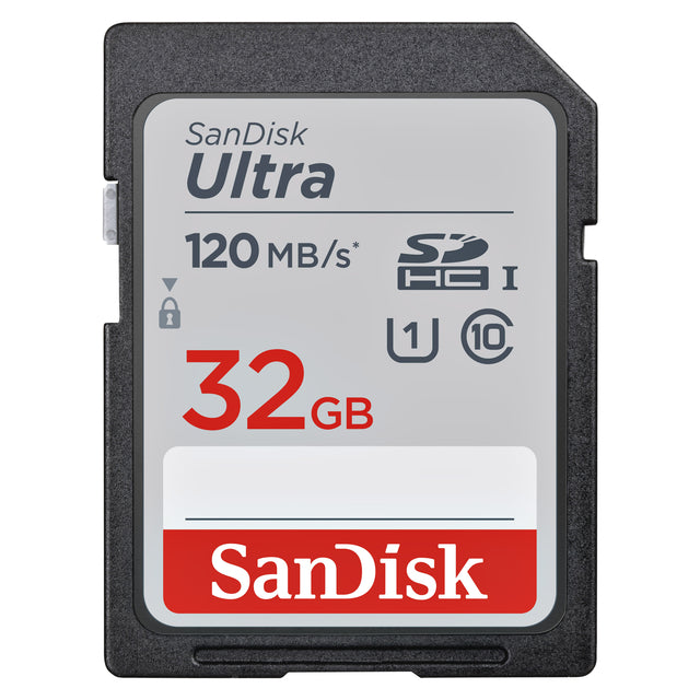 Sandisk - carte mémoire SDHC Ultra 32 Go (classe 10 / UHS -I / 120 Mo / s)