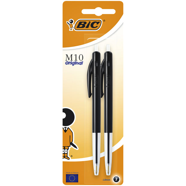 BIC - Ball Pen m10 Black Blister à 2e