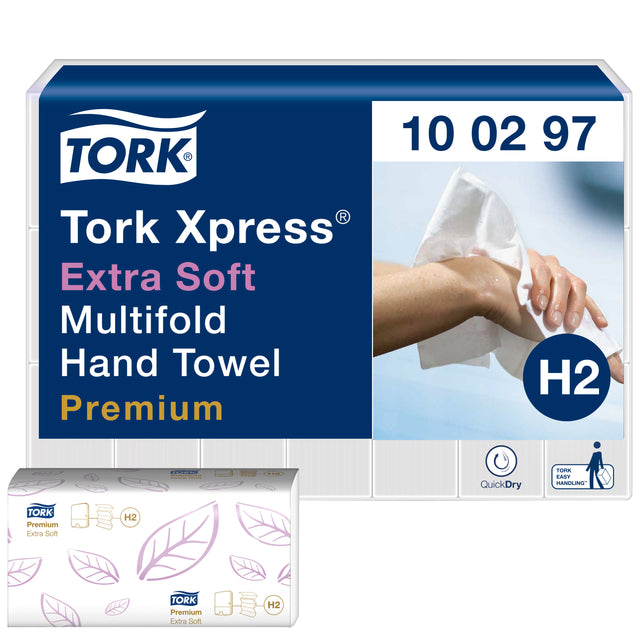 Tork - Handdoek h2 premium 2laags 212x340mm 100297