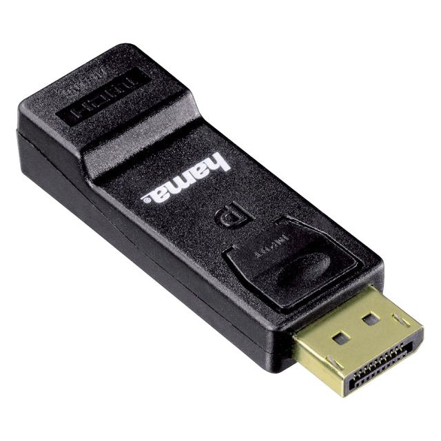 Hama - Adapter  displayport-hdmi zwart