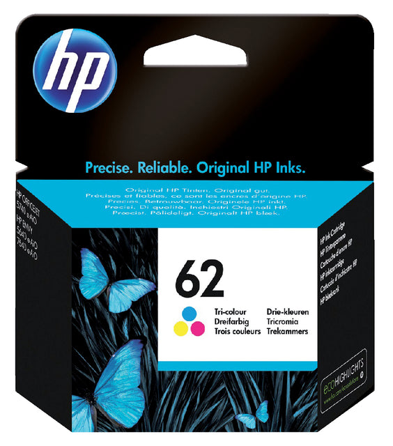 HP - Inkcartridge 62, 165 Seiten, OEM C2P06AE, 3 Farben