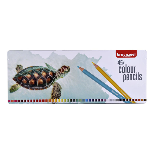 Bruynzeel - crayons de couleur canne à tortue de 45 pièces assorti