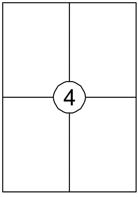 Quantore - Etikett 105x148mm 60 Stücke | 20 Stücke