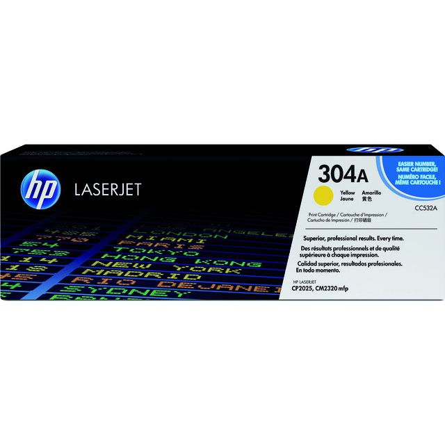 HP - Toner 304A, 2 800 pages, OEM CC532A, Geel