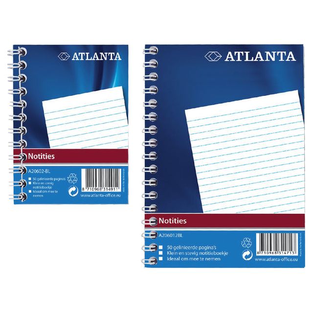 Atlanta - Notebook A6 Line 100pz avec sidecar | 20 pièces