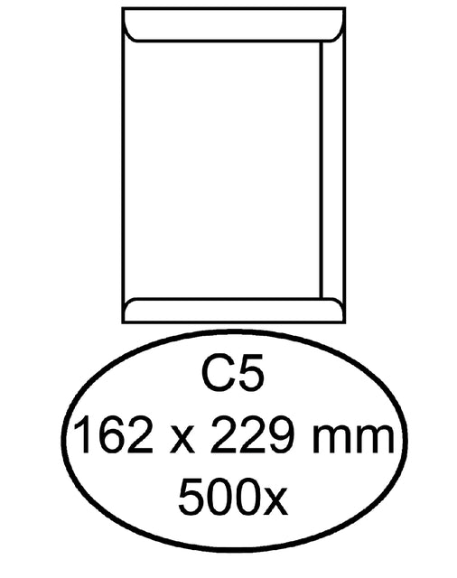 Quantore - Enveloppe acte C5 162x229mm blanc 500 pièces