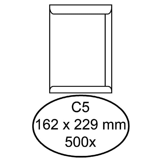 Quantore - Enveloppe acte C5 162x229mm blanc 500 pièces