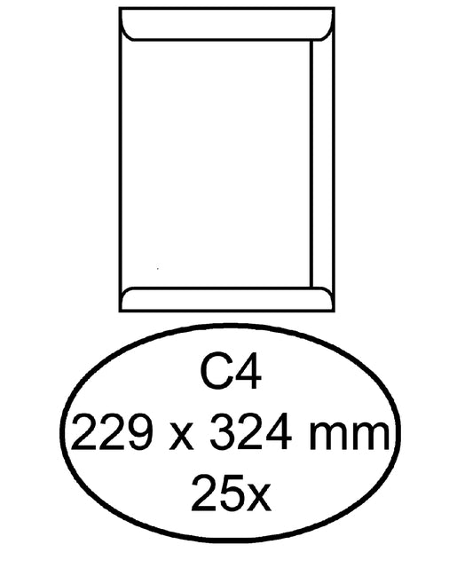 Hermès - Action d'enveloppe C4 229x324mm blanc 25 pièces | 10 pièces