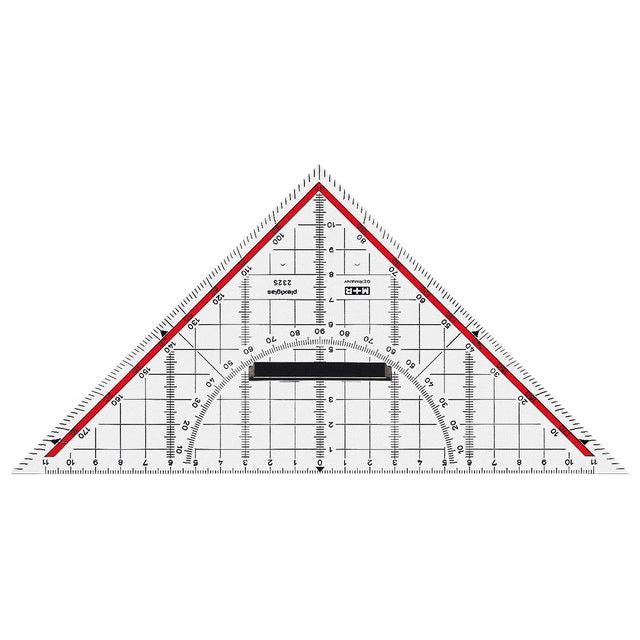 M & R - Geo Triangle M et R 300 mm Plexiglas transparent | Boîte extérieure une pièce de 10