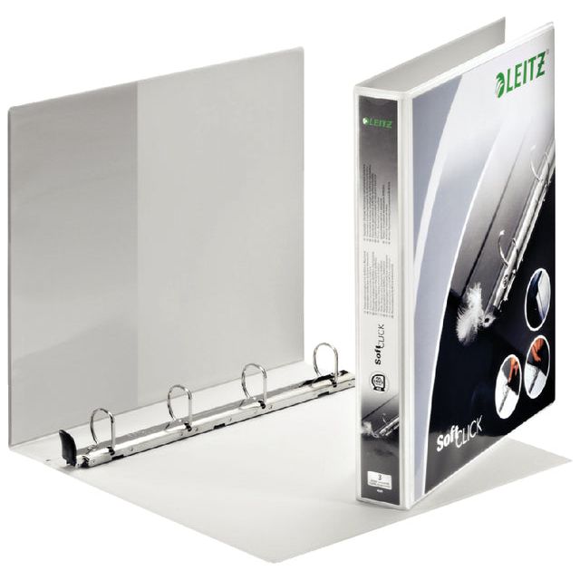 Bande de présentation Leitz Softclick A4 Maxi 4 rings D-Mech 20 mm blanc