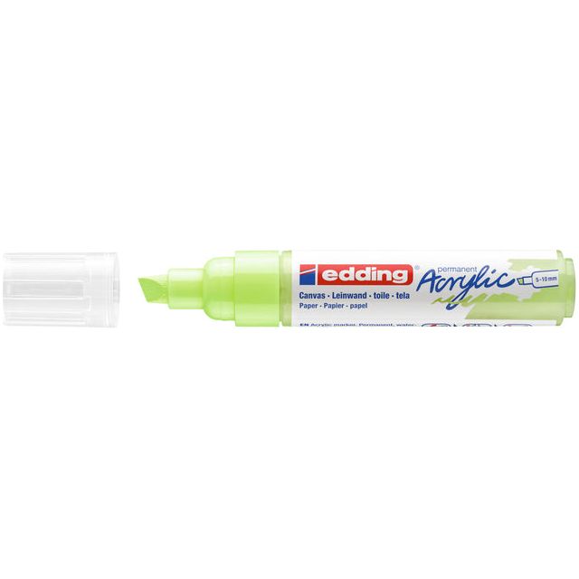 Edding - Acrylmarker  e-5000 breed pastel groen | 5 stuks