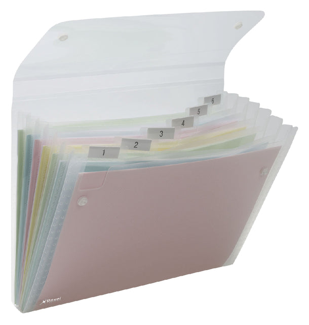 Rexel - Sorteermap ice 6tab transparant | 10 stuks