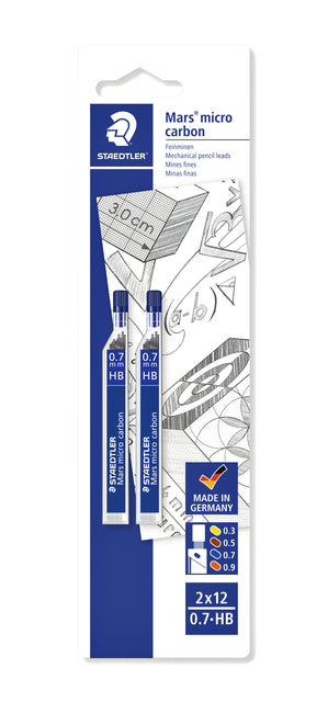 Staedtler - crayon stylo carbone micro 0,7 mm hb blister