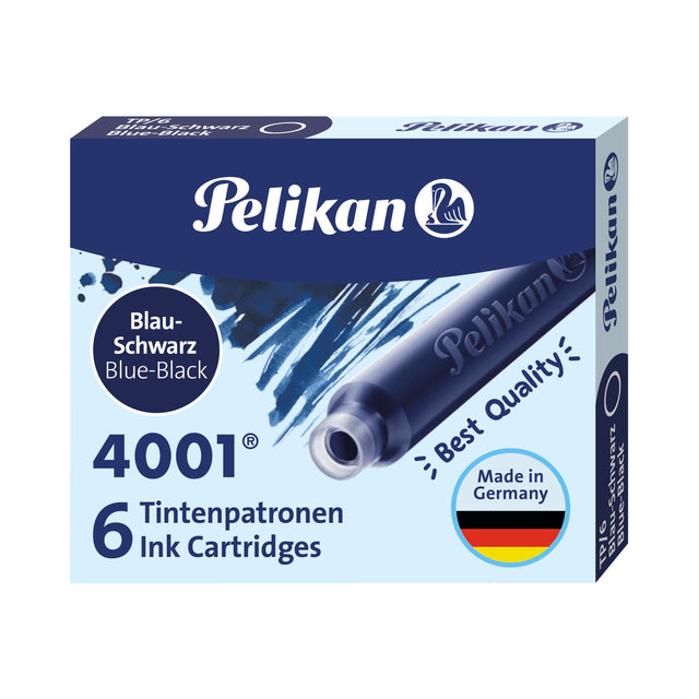 Pelikan - Patché à encre 4001 bleu / noir | 10 pièces