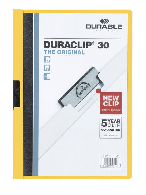 Durable - Klemmap Duraclip Original 30 Jaune