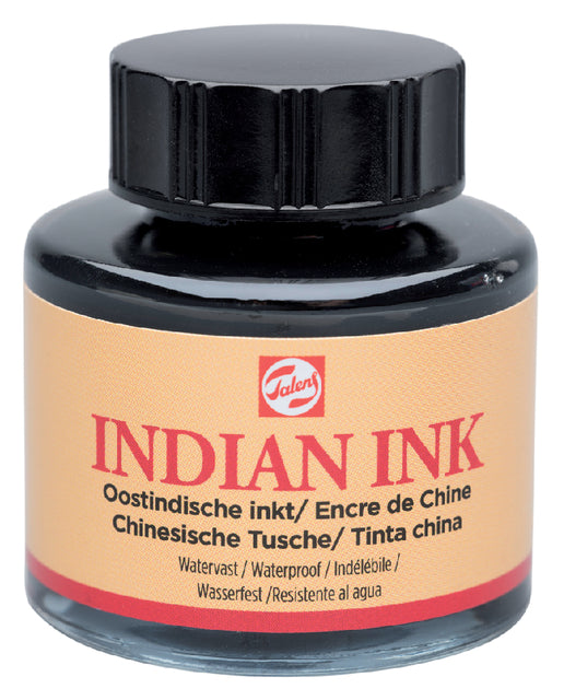 Talens - Oostindische inkt, flesje van 30 ml, zwart