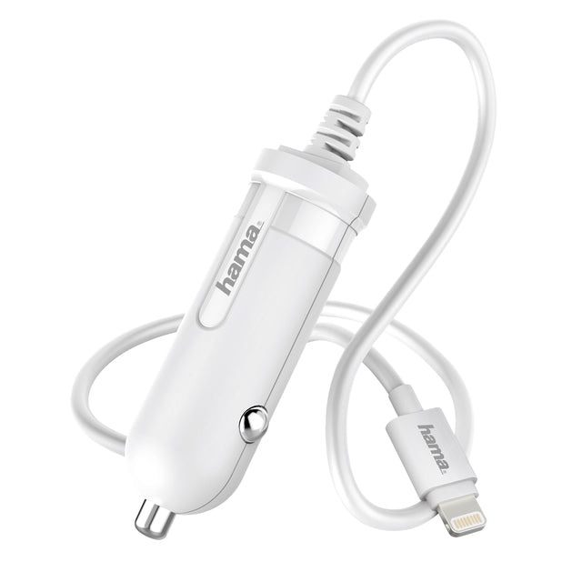 Charger de voiture Hama Lightning 1a 1 mètre blanc