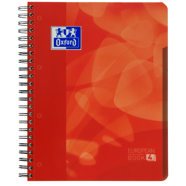 OXFORD - SPORTALLE SPRIMSCHRADSCHRIFS, FT A4 +, 4-HOLE PERFORAGE, à carreaux 5 mm, rouge