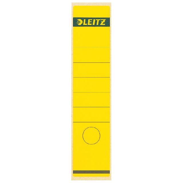 Leitz - Back Labels, Selbstadhäsiv, ft 6,1 x 28,5 cm, Packung von 10 Teilen, Gelb