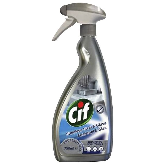 Sun - Roestvrijstaal reiniger cif professional 750ml | 6 stuks