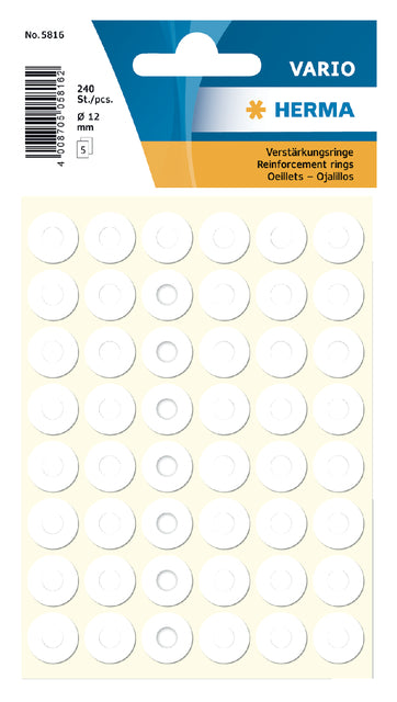 HERMA - Versterkingsringen herma 5816 12mm 240 stuks