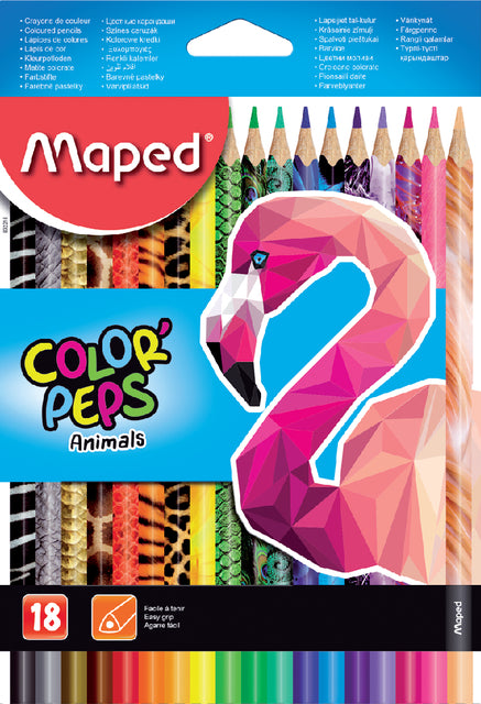 Maped - crayons de couleur Boîte 18 pièces Assorti