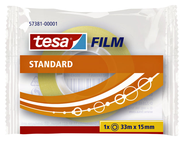 TESA - Film de bande d'emballage standard 15 mmx33m