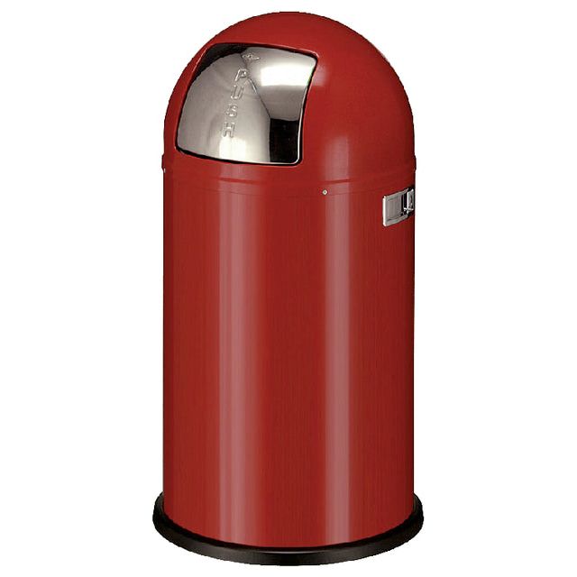 Wesco - Afvalbak pushboy 50liter 39x75.5cm rood