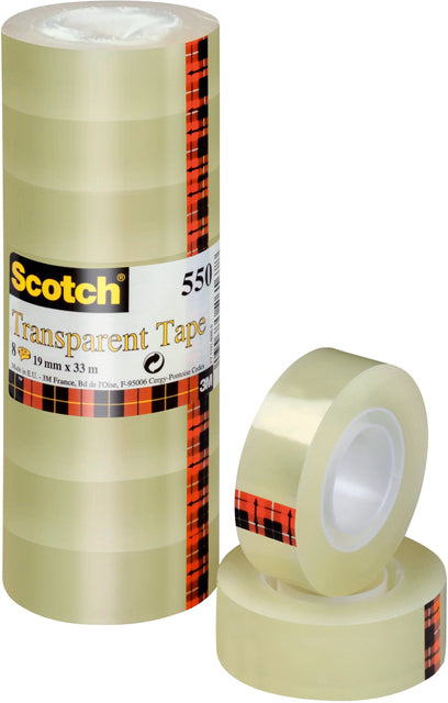 Scotch - Ruban adhésif 550 19 mmx33m transparent | 20 pièces