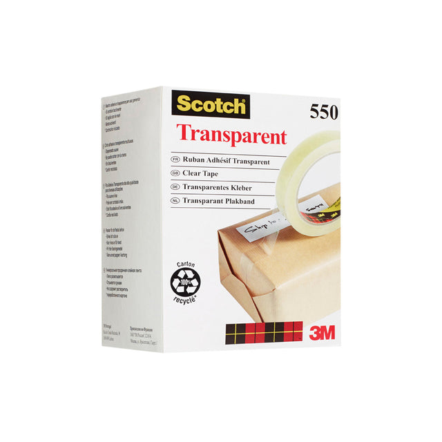 Klebeband Scotch 550 12 mmx66m transparent