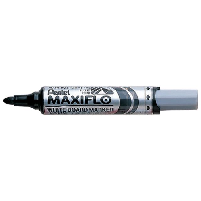 Pentel - Filz -Tip Pen MWL5M Maxiflo Whiteboard Schwarz 3mm | 12 Stücke