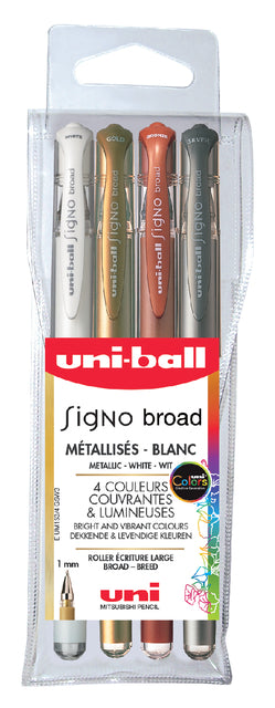 Uni -Ball - Gelshrijks Signo Broad Metalic pub à 4 couleurs