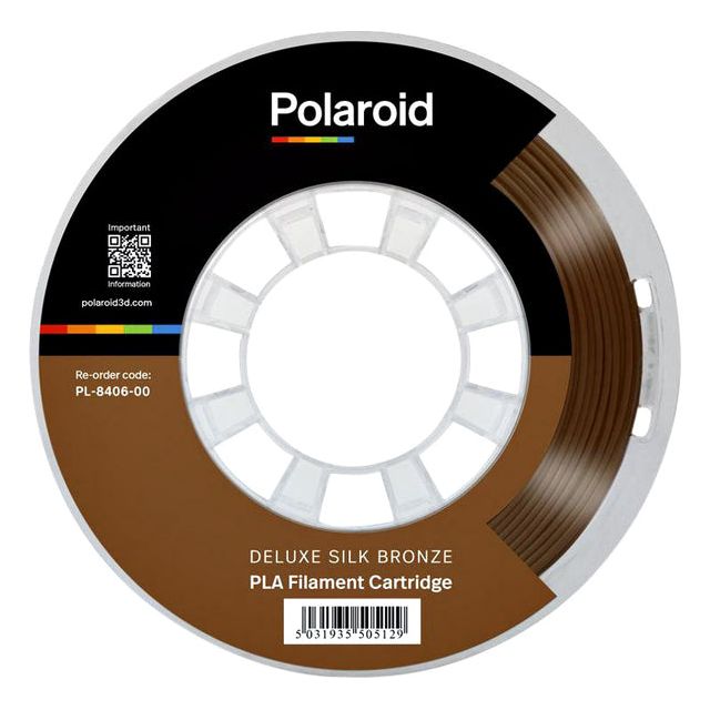 Polaroid - Filament 3D Polaroid PLA 250g Bronze latéral de luxe | Roulez un 1 morceau | 8 pièces