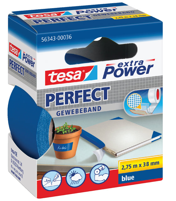 Tesa - Packband Textil 38 mmx2.75m blau | 6 Stücke