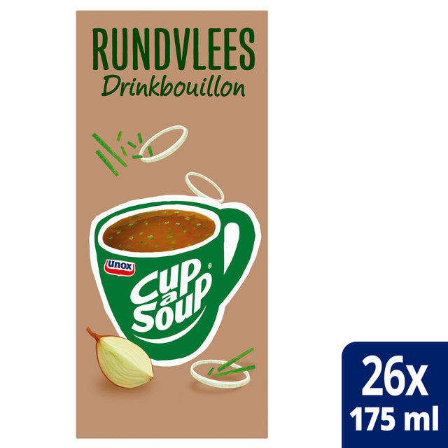 UNOX-CUP-A-SOUP Clear Bouillon Beef 175ml | Box A 26 Bag | 4 Stück