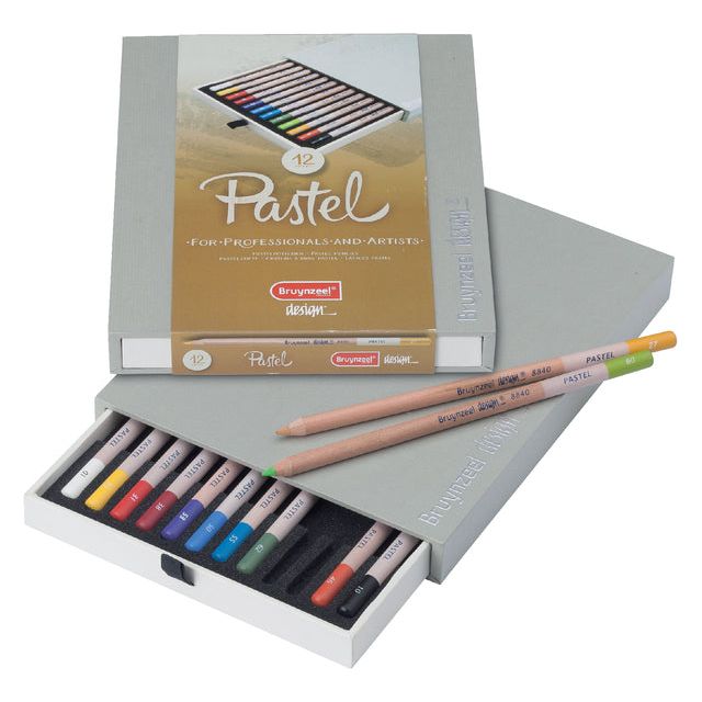 Bruynzeel - Crayons de couleur 8840 Design Pastel 12 pièces Range