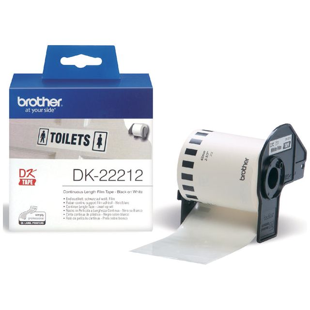 Brother - Etiket  dk22212 doorlopend 62mm 15m wit